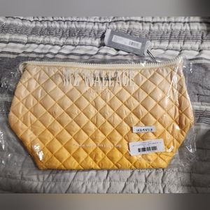 Mz wallace zoey cosmetic sunflower ombre xl large pouch tote bag yellow